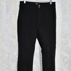 Anthropologie Maeve Women's Size 10 Black Margot Colette Slit Hem Pants